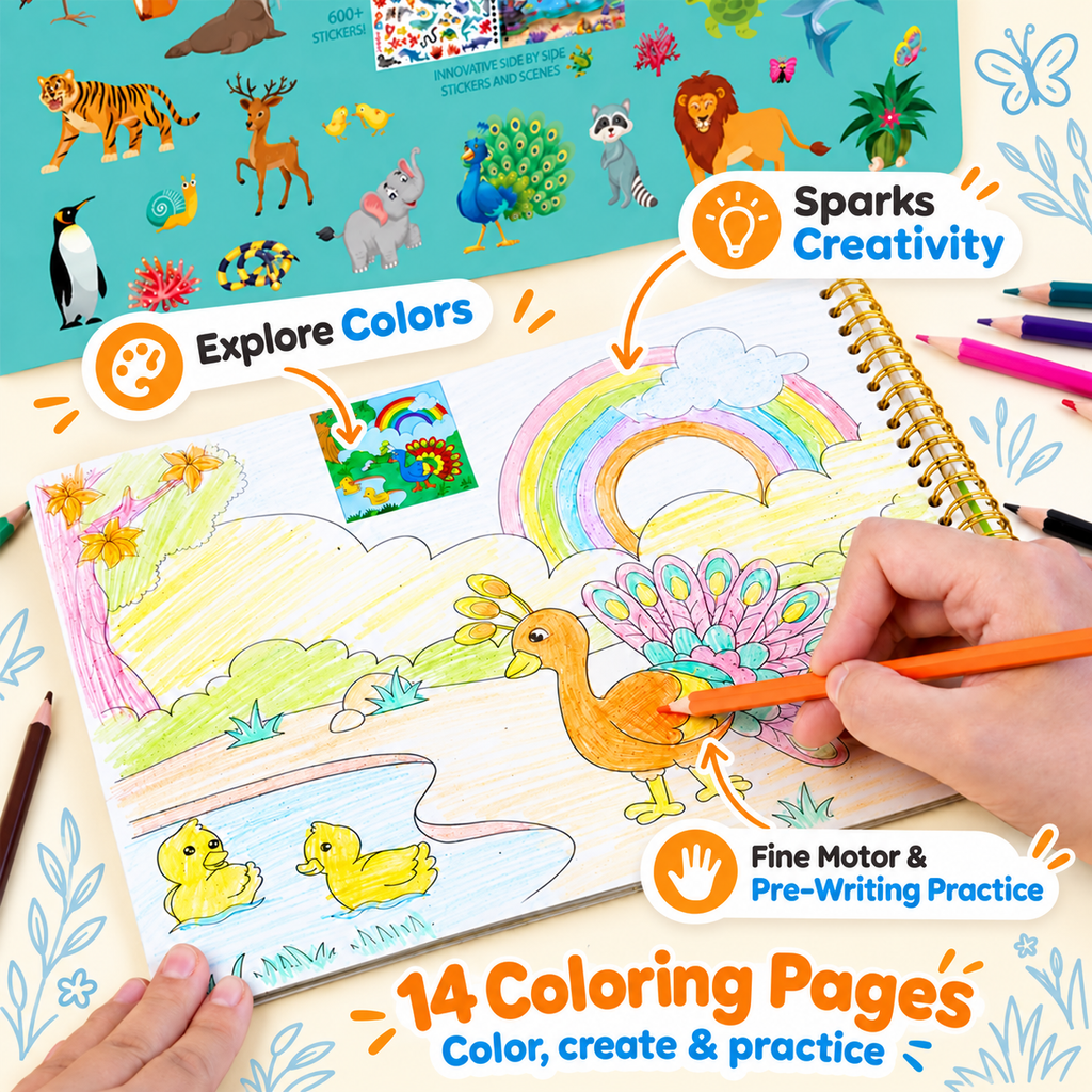 Montessori Sticker & Discover Book