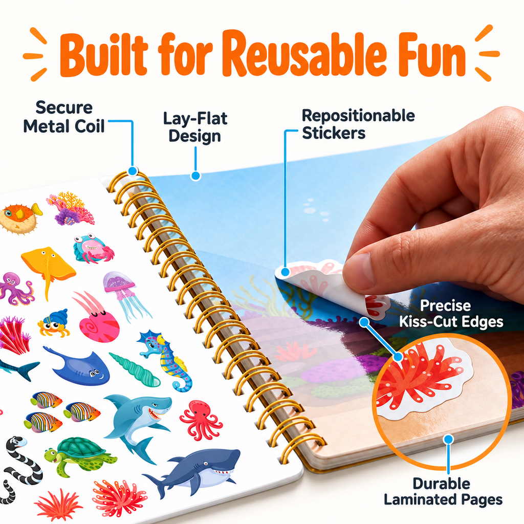 Montessori Sticker & Discover Book