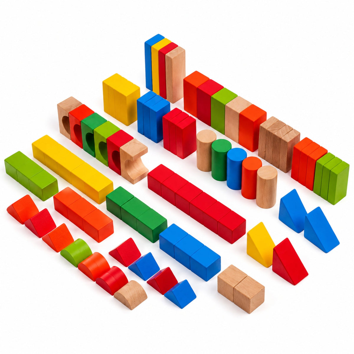 Montessori Wooden Building Blocks