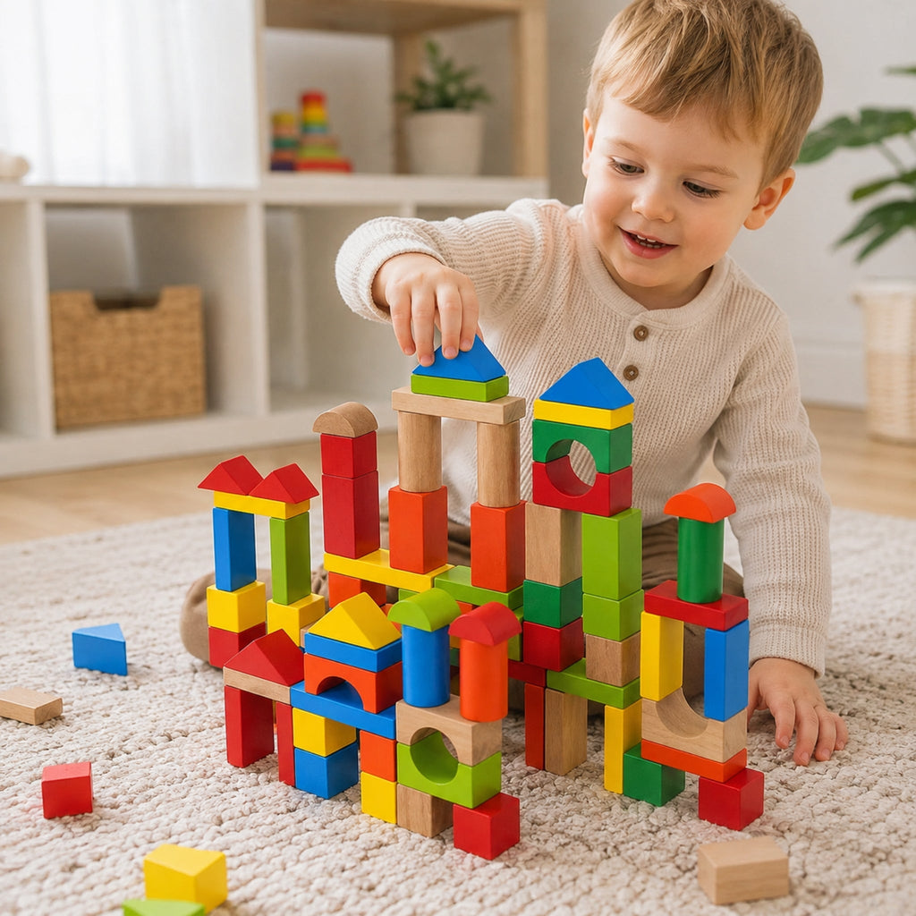 Montessori Wooden Building Blocks