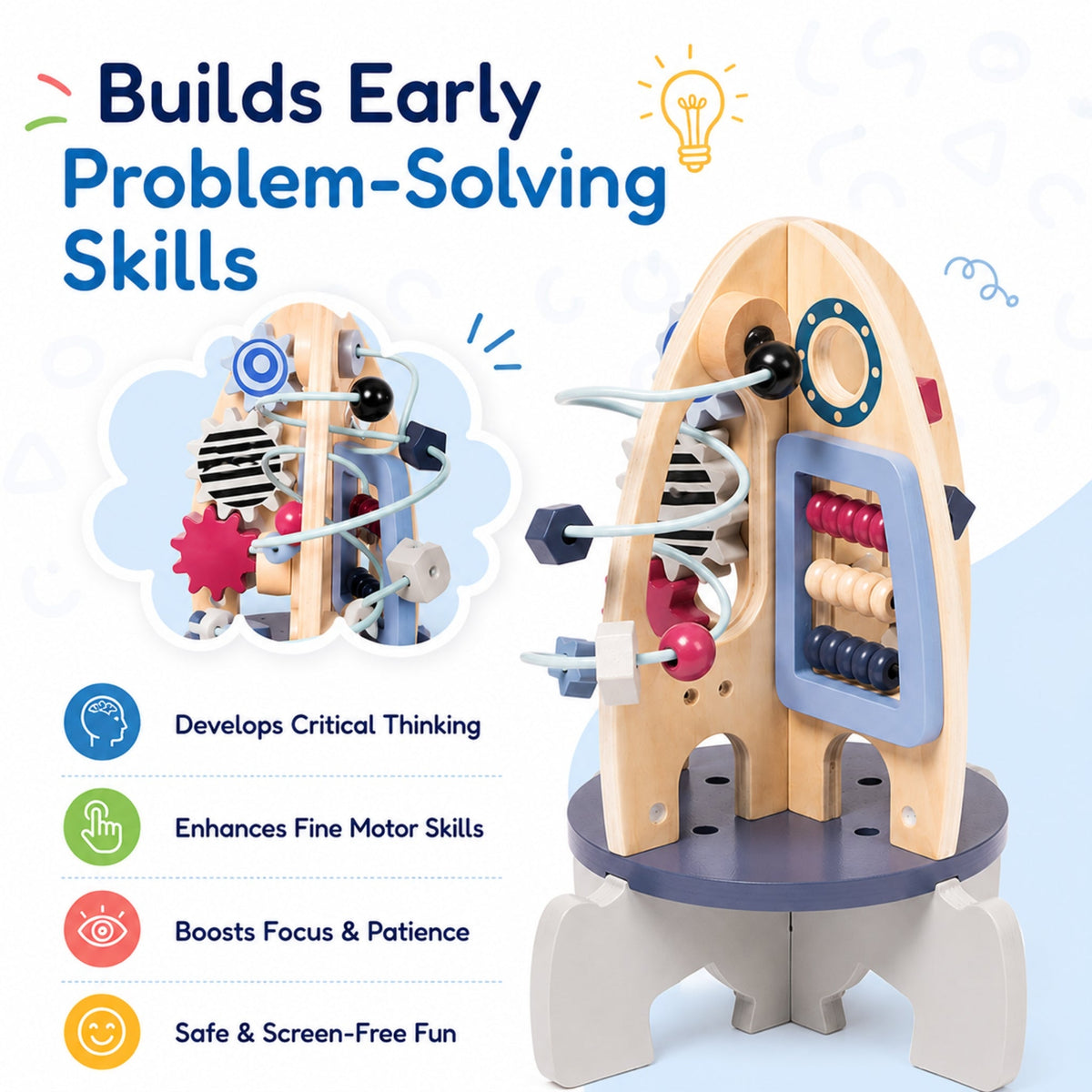 Montessori Wooden STEM Rocket