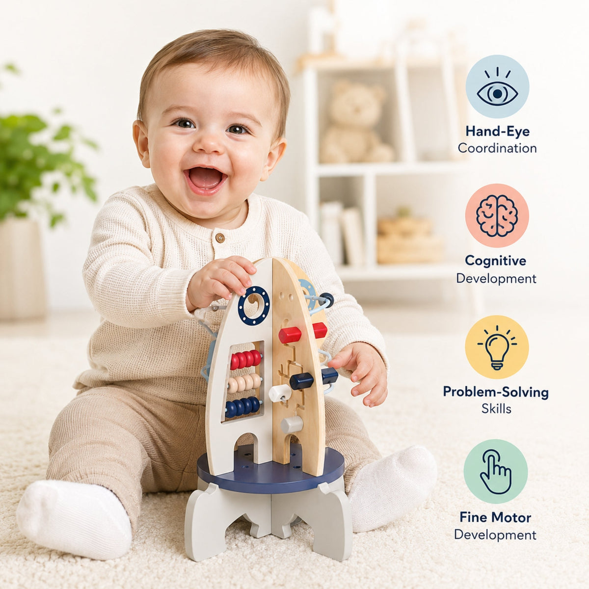 Montessori Wooden STEM Rocket