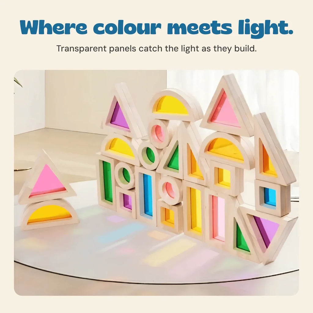 TibaToes™ Rainbow Light-Up Building Blocks