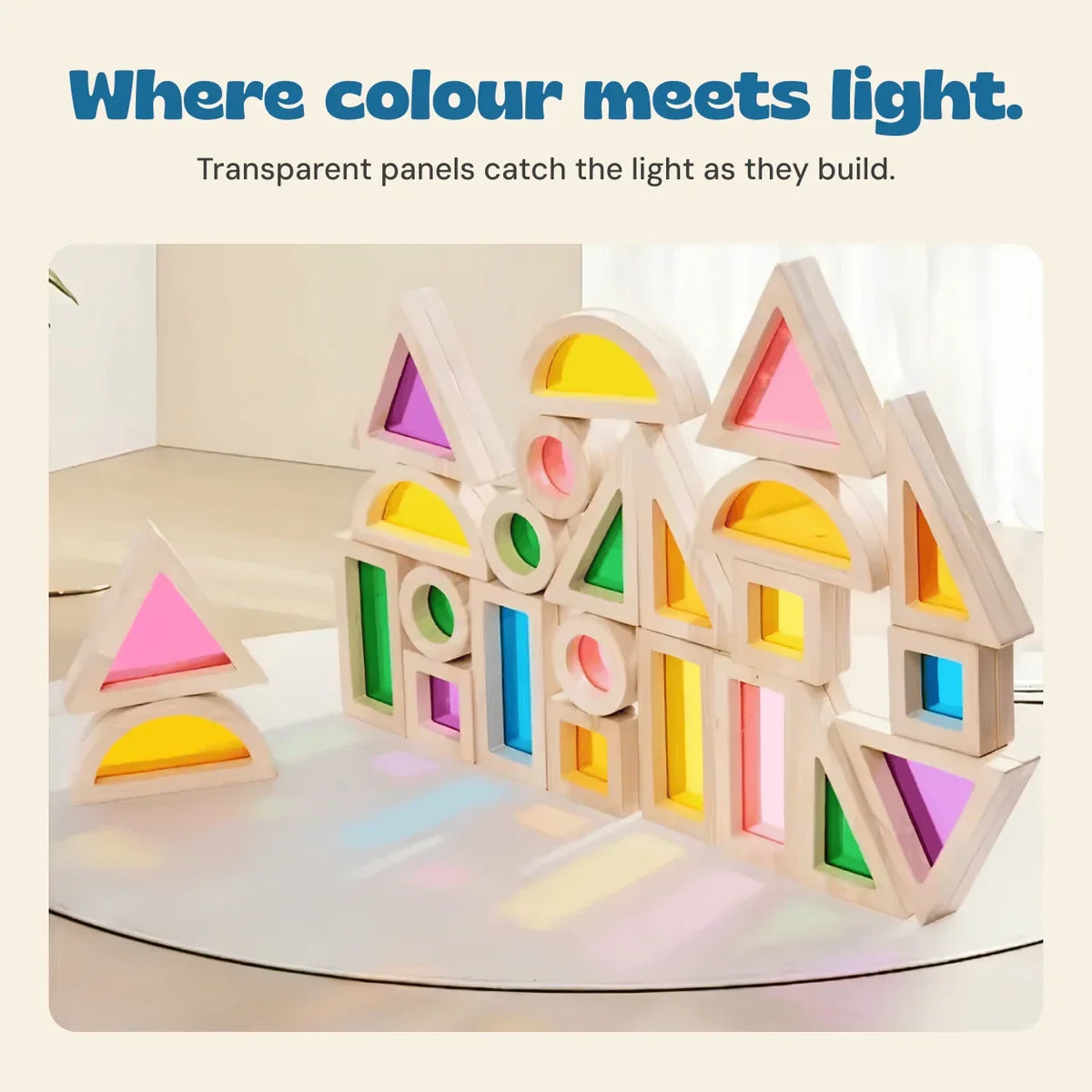TibaToes™ Rainbow Light-Up Building Blocks