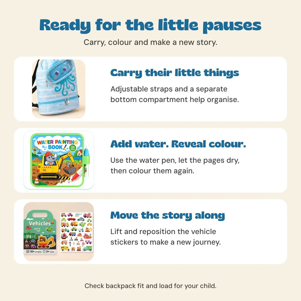 TibaToes™ Holiday Journey Backpack Gift Bundle