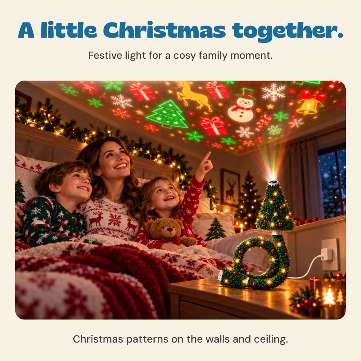 TibaToes™ ChristmasGlow Tree Projector Light