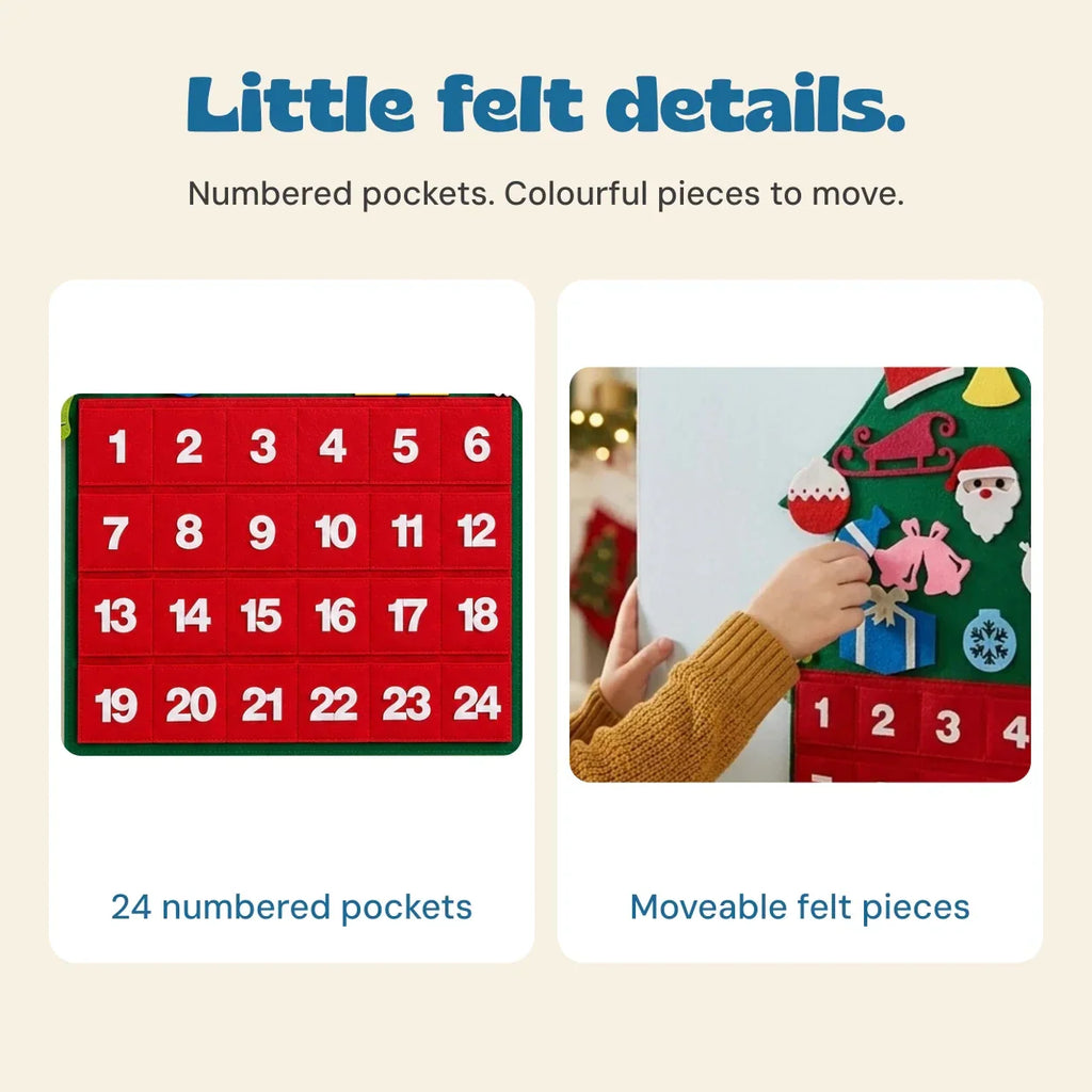 TibaToes™ Felt Christmas Countdown Tree