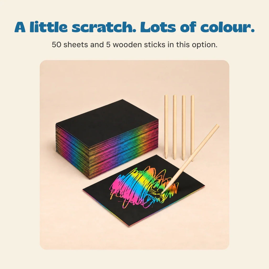 TibaToes™ RainbowReveal Scratch Art Set