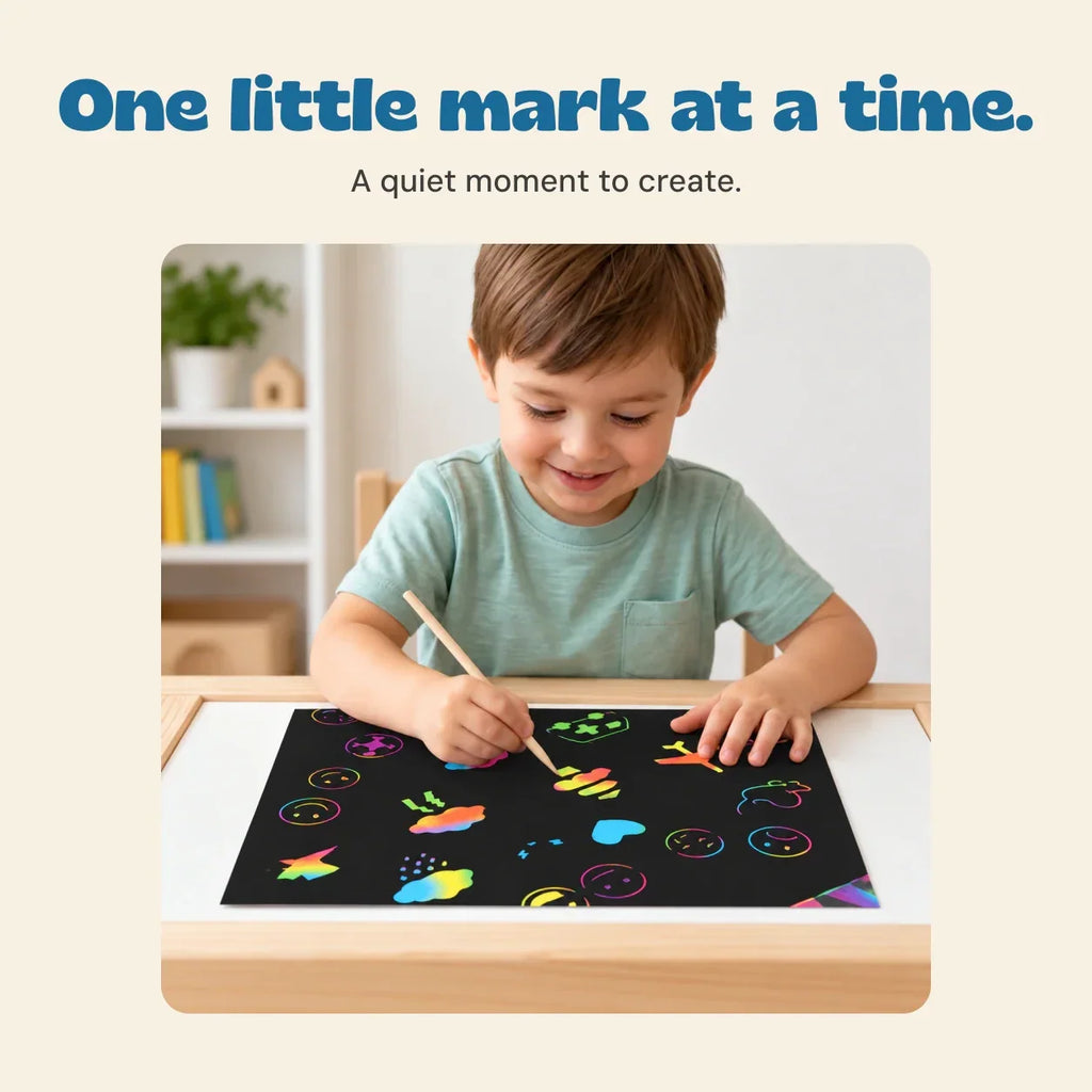 TibaToes™ RainbowReveal Scratch Art Set