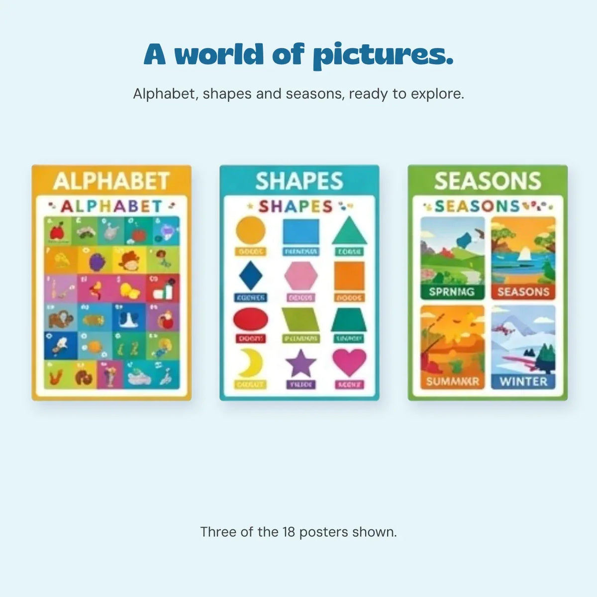 TibaToes™ LearnBright Educational Poster Set