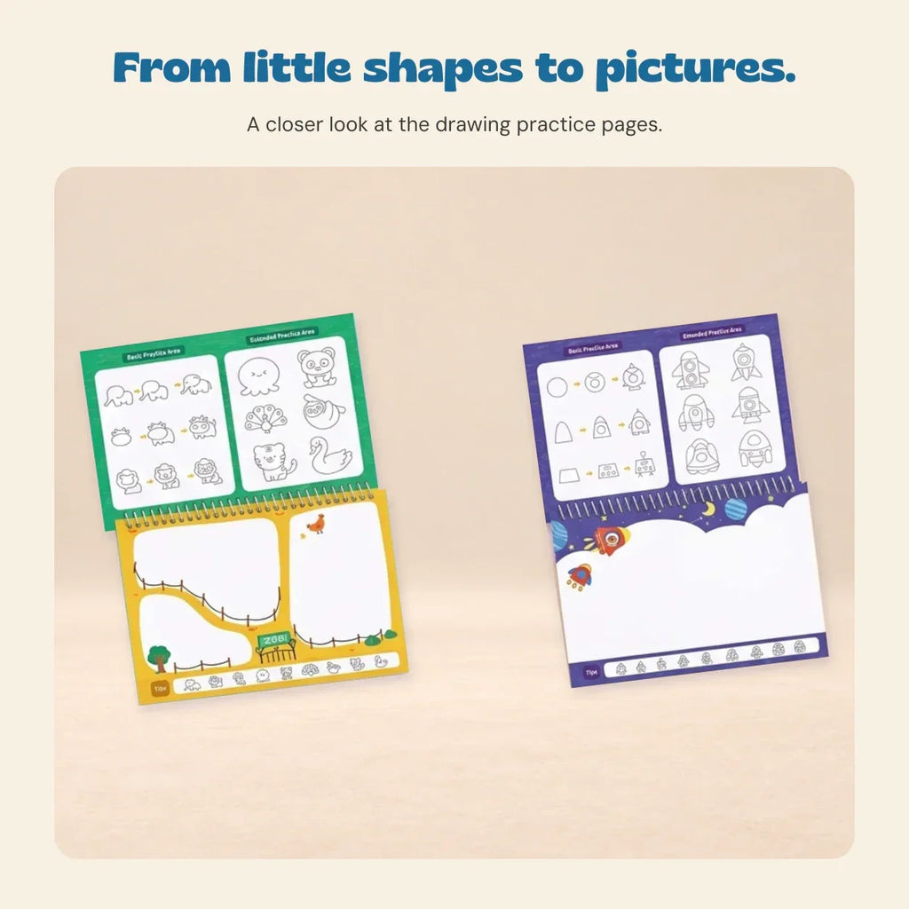 TibaToes™ Trace & Grow Reusable Writing Books