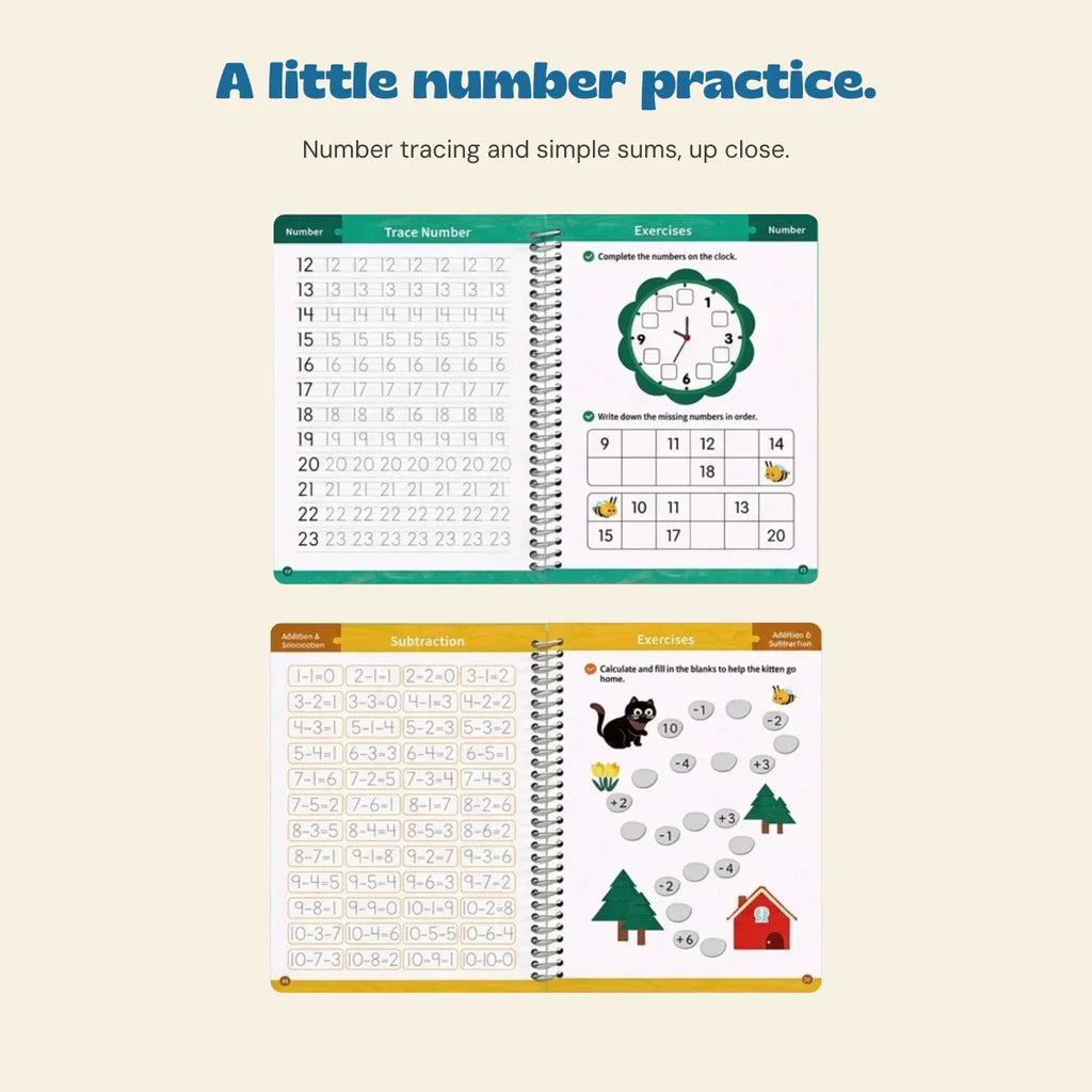 TibaToes™ Trace & Grow Reusable Writing Books