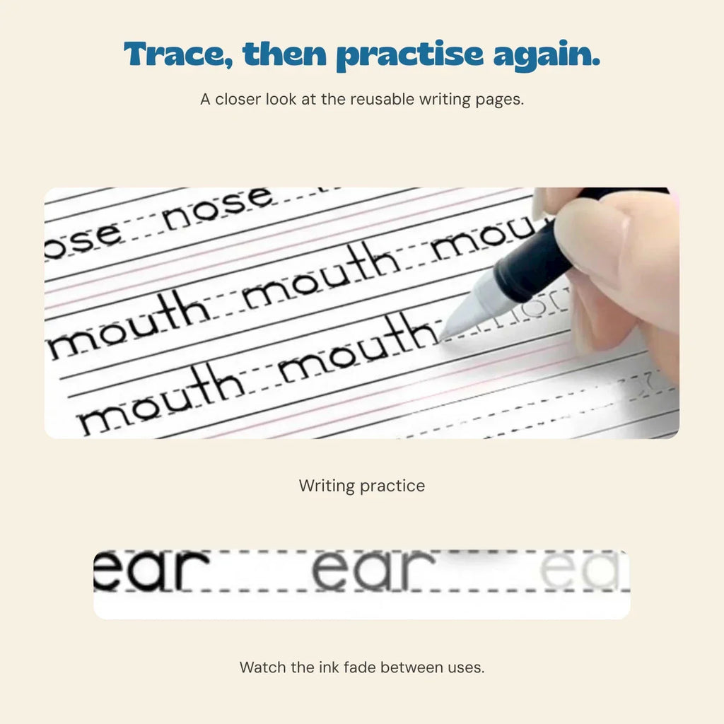 TibaToes™ Trace & Grow Reusable Writing Books