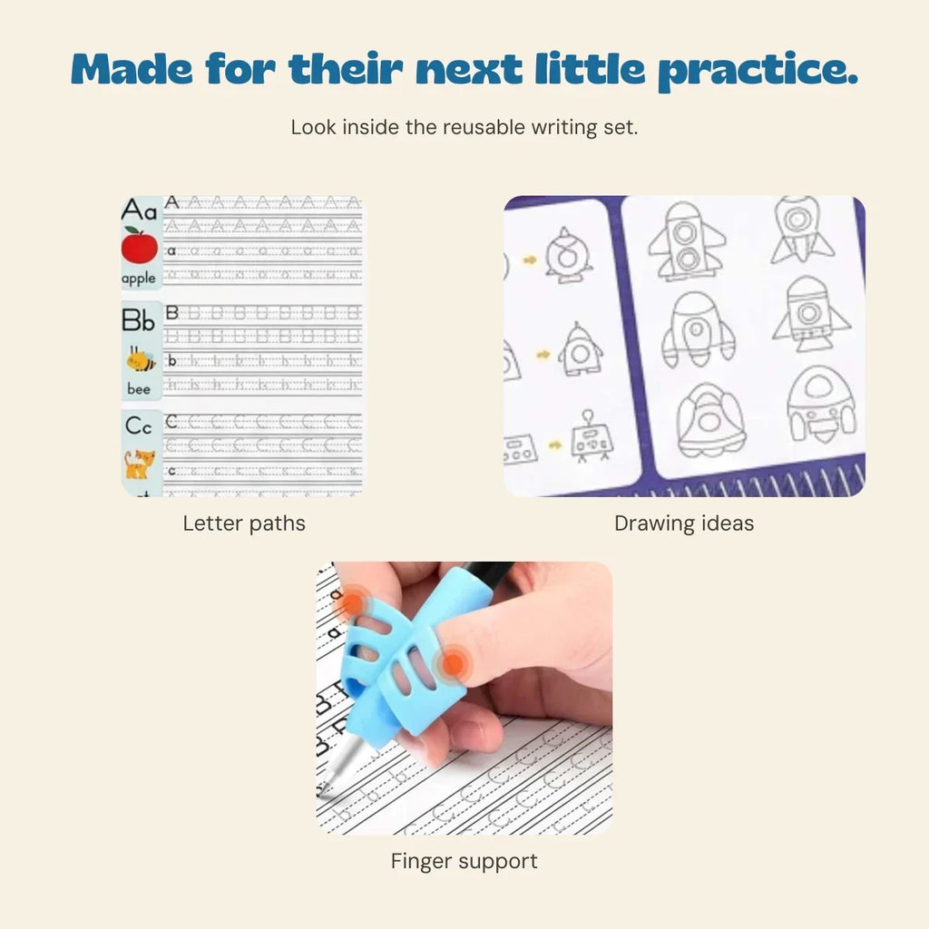 TibaToes™ Trace & Grow Reusable Writing Books