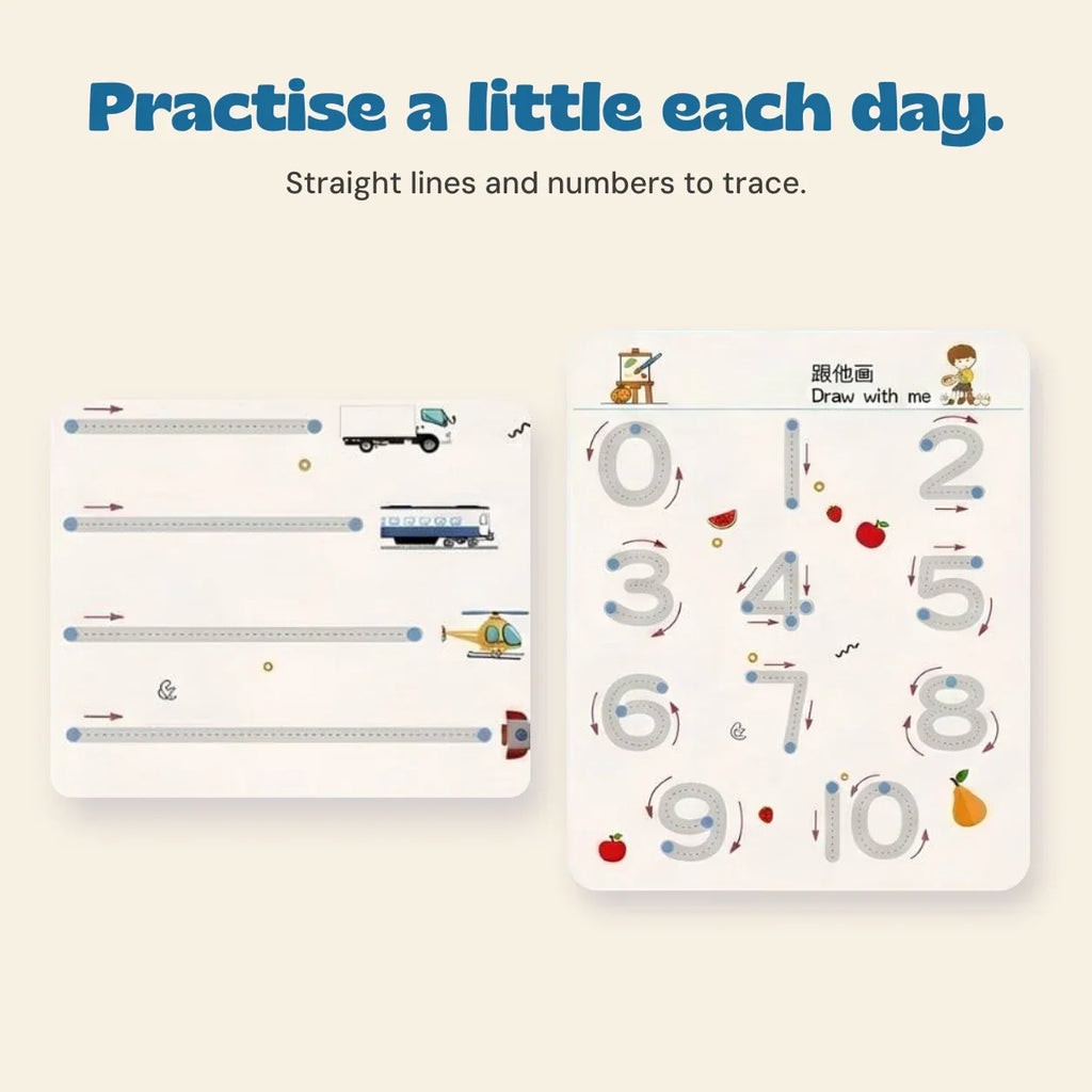TibaToes™ TraceBuddy Reusable Pen Control Books
