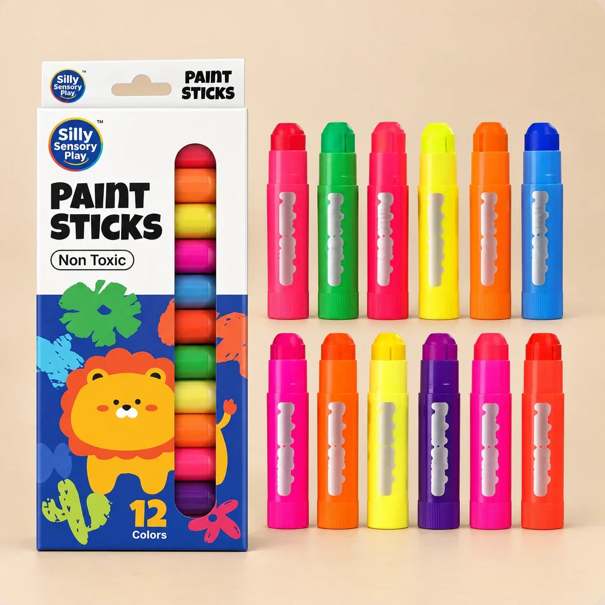 TibaToes™ RainbowGlide Washable Paint Sticks