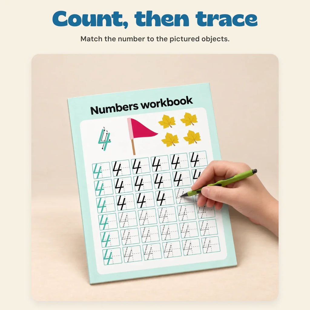 TibaToes™ NumberQuest Tracing Workbook