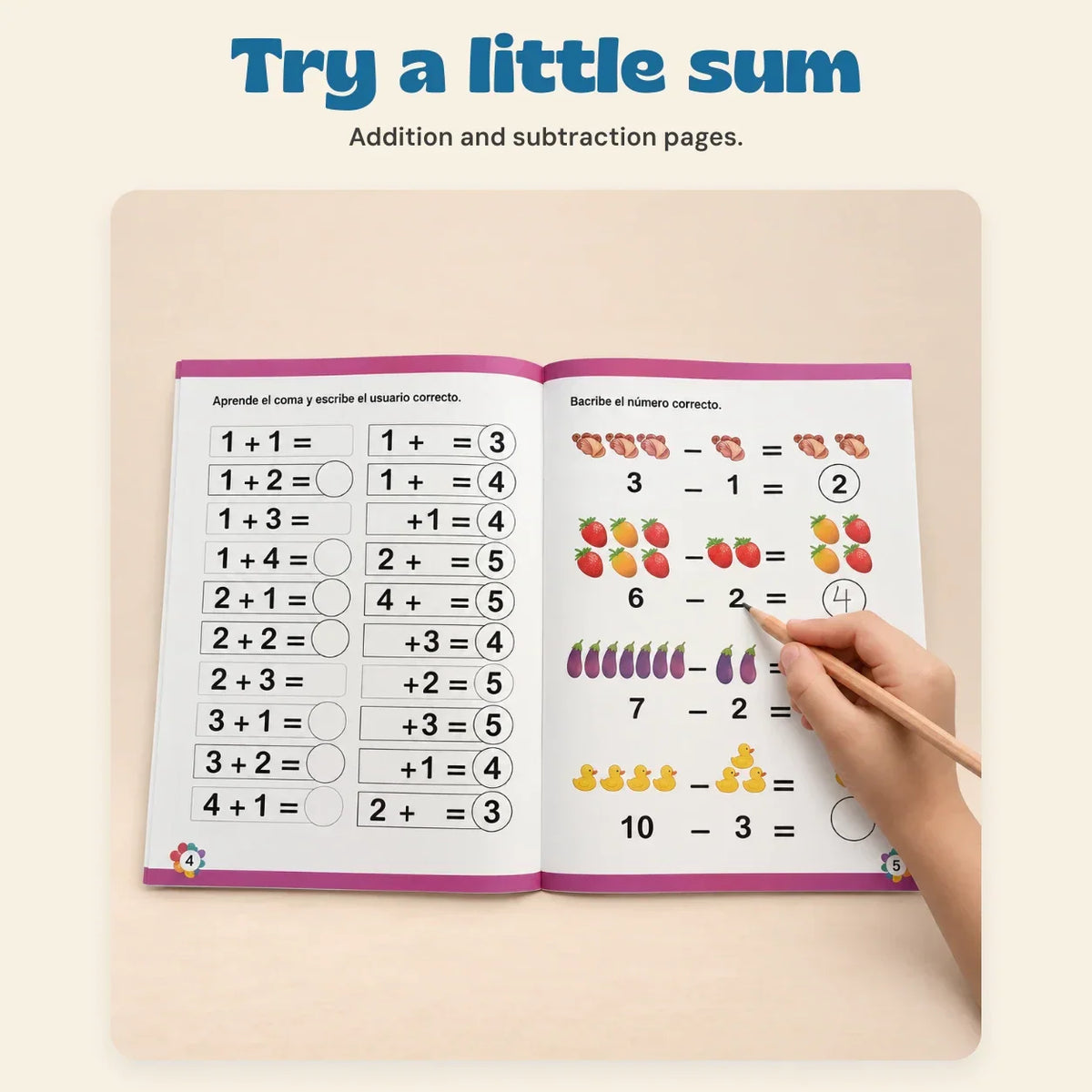 TibaToes™ Spanish NumberWorld Math Workbook