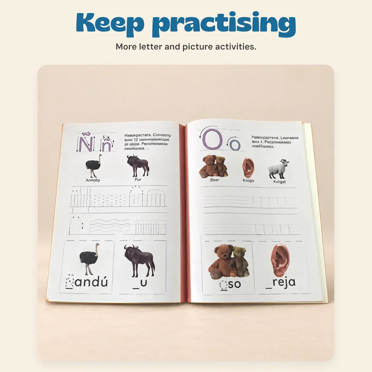 TibaToes™ Spanish ABC Writing Workbook