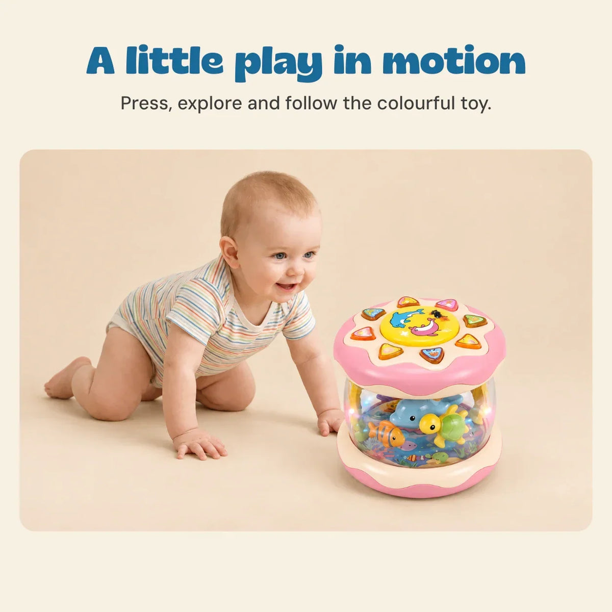 TibaToes™ Crawl & Glow Musical Rolling Toy