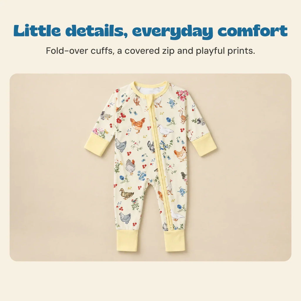 TibaToes™ Soft Zip Baby Romper