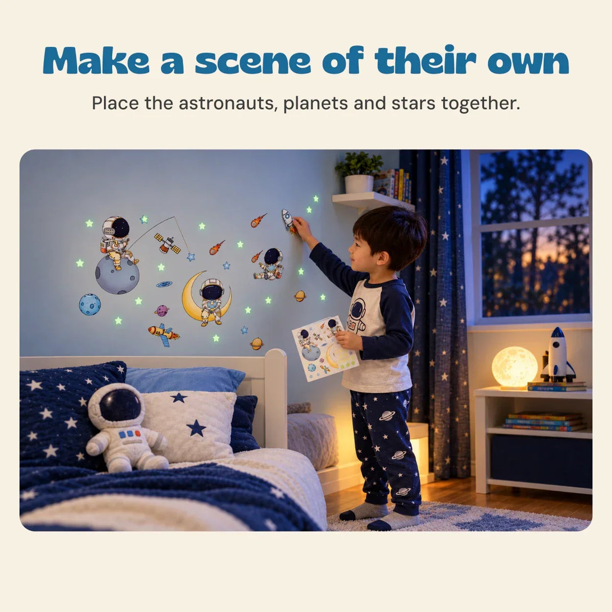 TibaToes™ Astronaut Night Glow Stickers