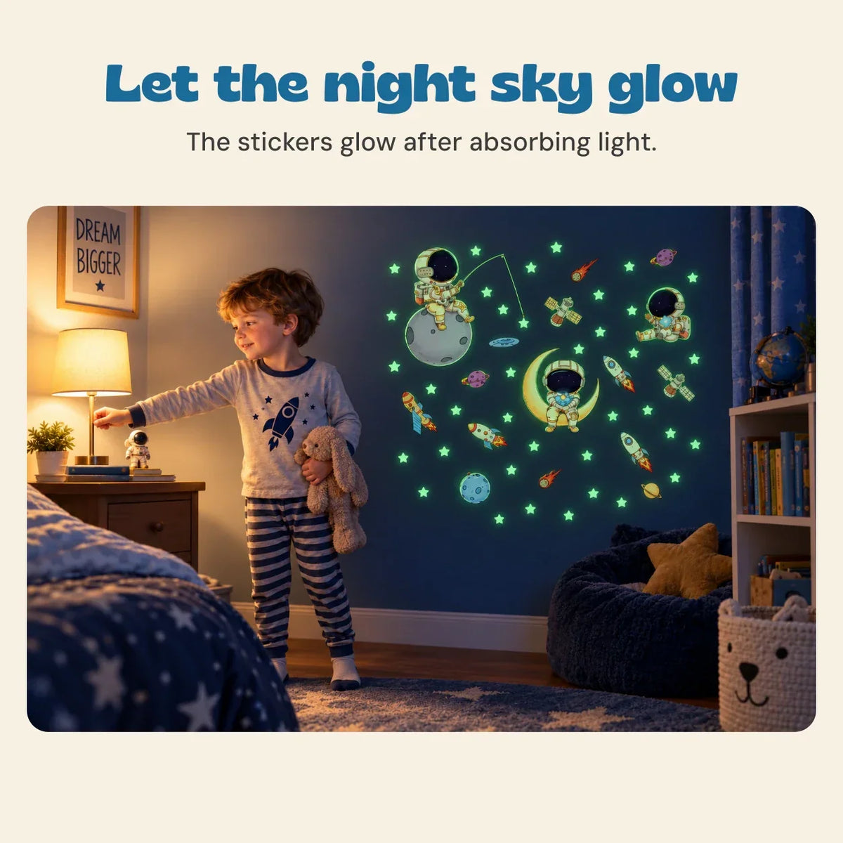 TibaToes™ Astronaut Night Glow Stickers