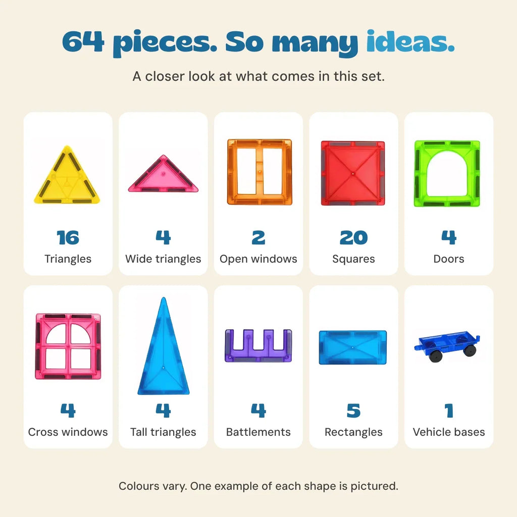 TibaToes™ Magnetic Rainbow Building Tiles
