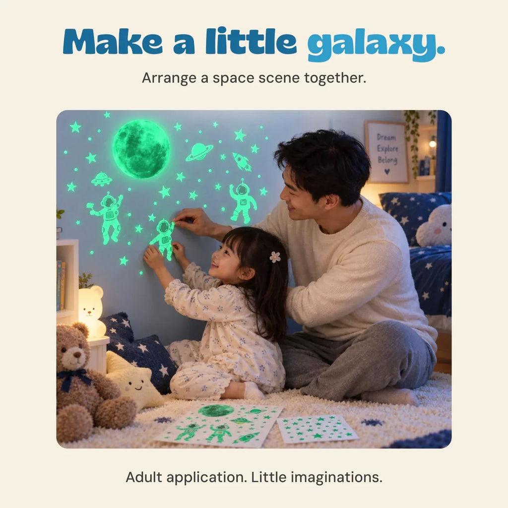 TibaToes™ MoonGlow Astronaut Wall Stickers
