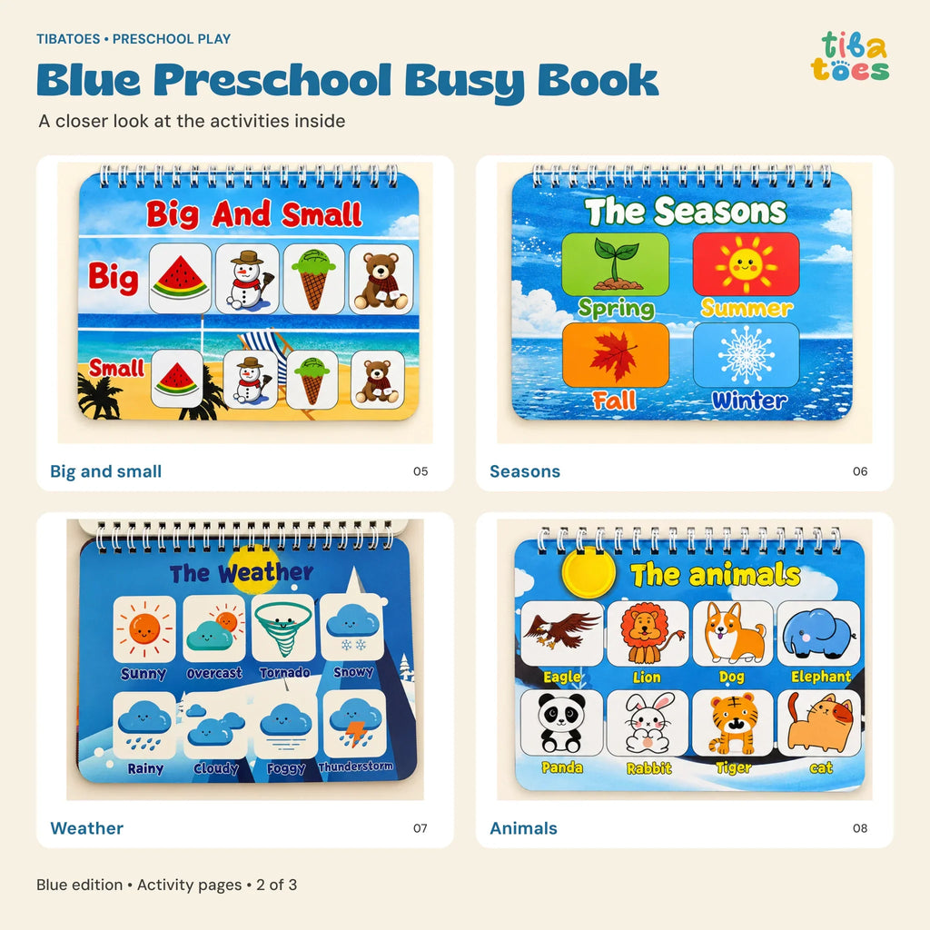 TibaToes™ Montessori Preschool Busy Book