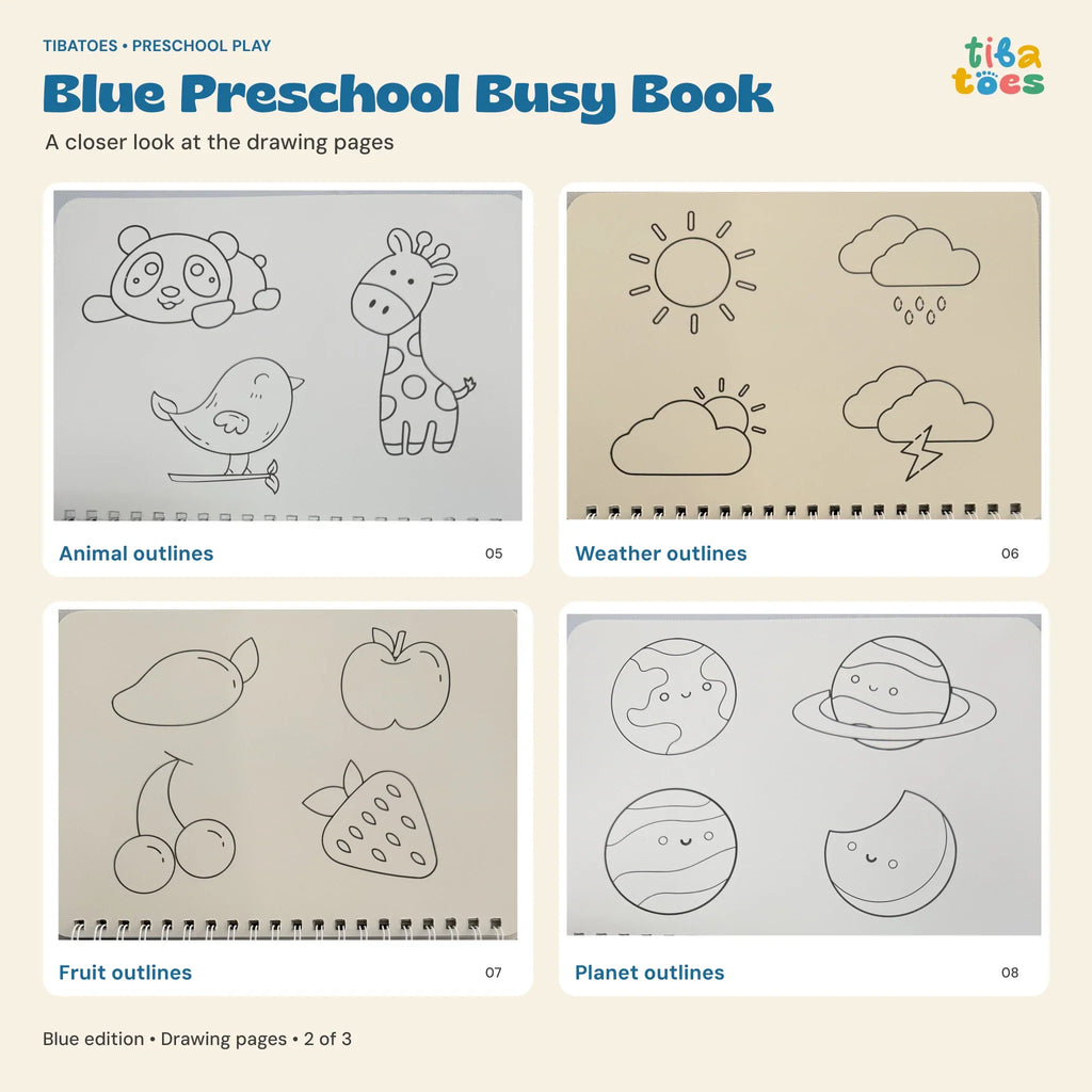TibaToes™ Montessori Preschool Busy Book