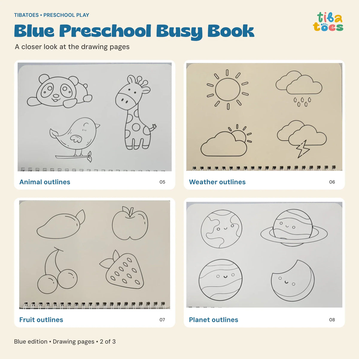 TibaToes™ Montessori Preschool Busy Book