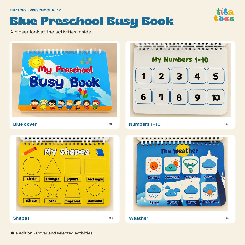 TibaToes™ Montessori Preschool Busy Book
