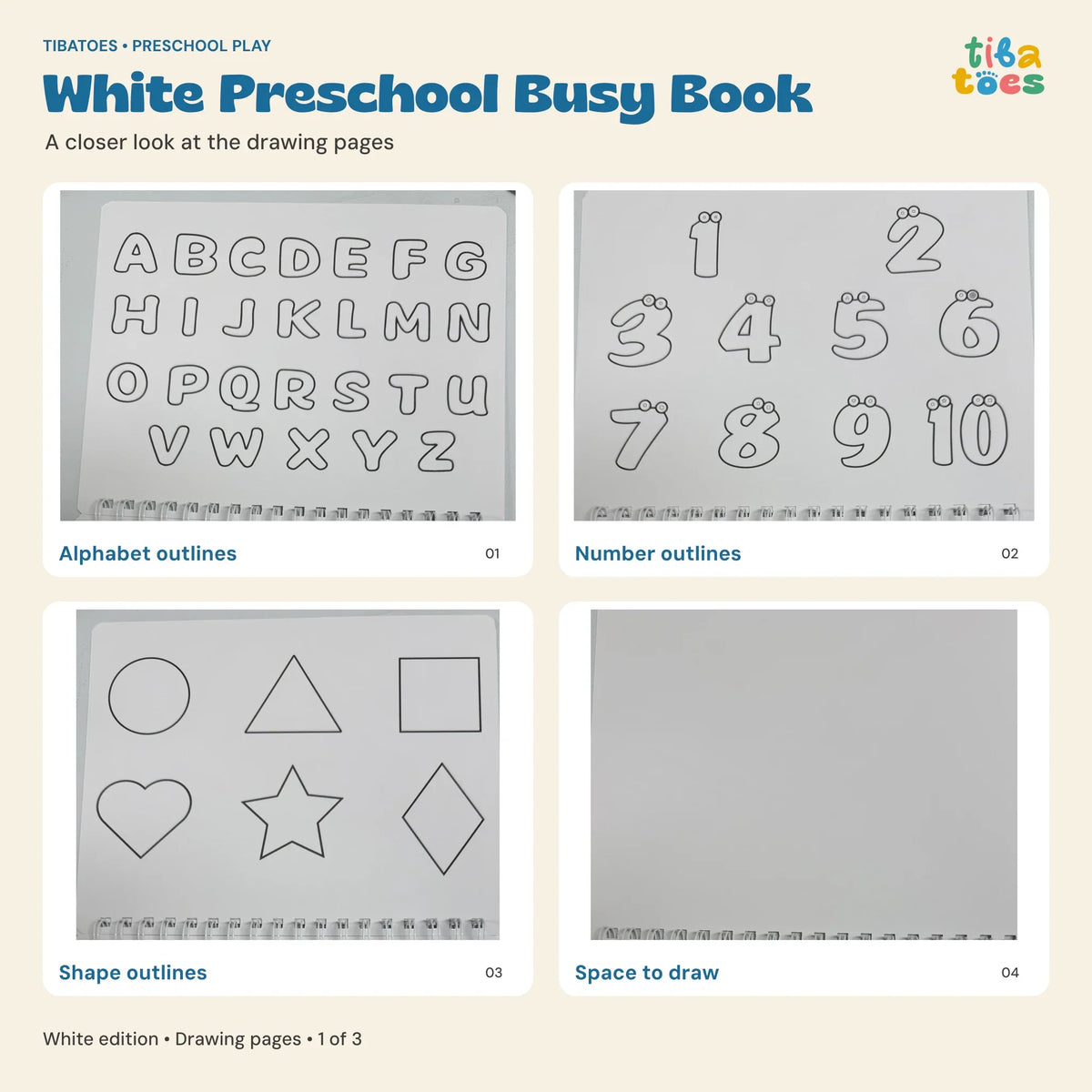 TibaToes™ Montessori Preschool Busy Book