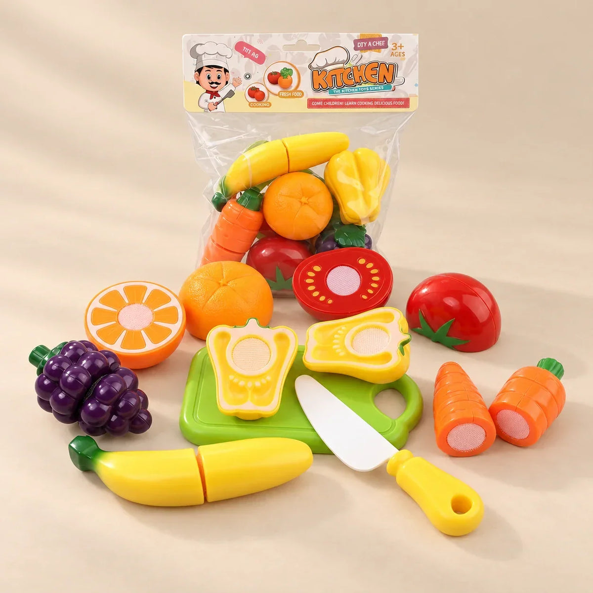 TibaToes Little Chef Cutting Play Set