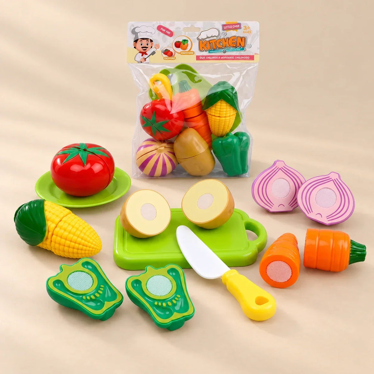 TibaToes Little Chef Cutting Play Set