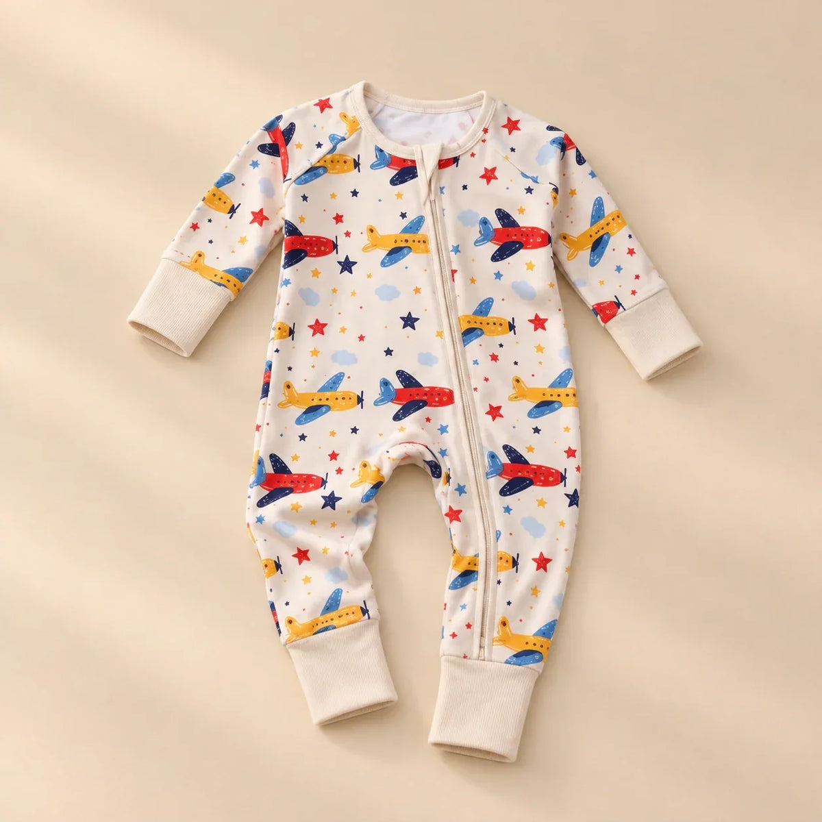 TibaToes™ Soft Zip Baby Romper