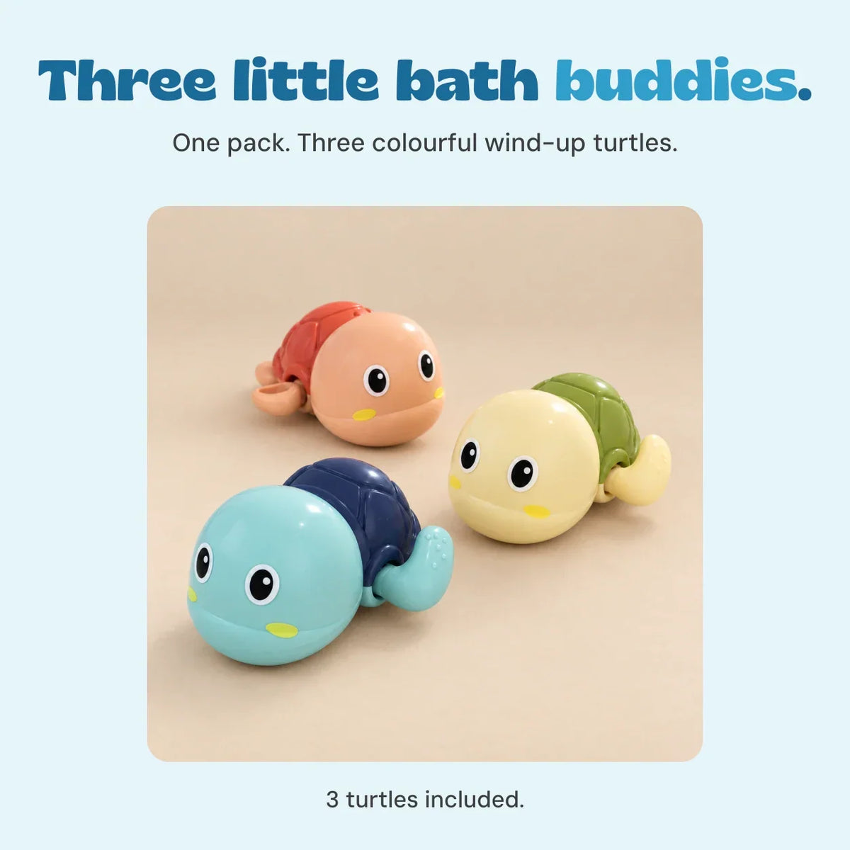 TibaToes™ 3-Pack Turtle Bathtub Toys