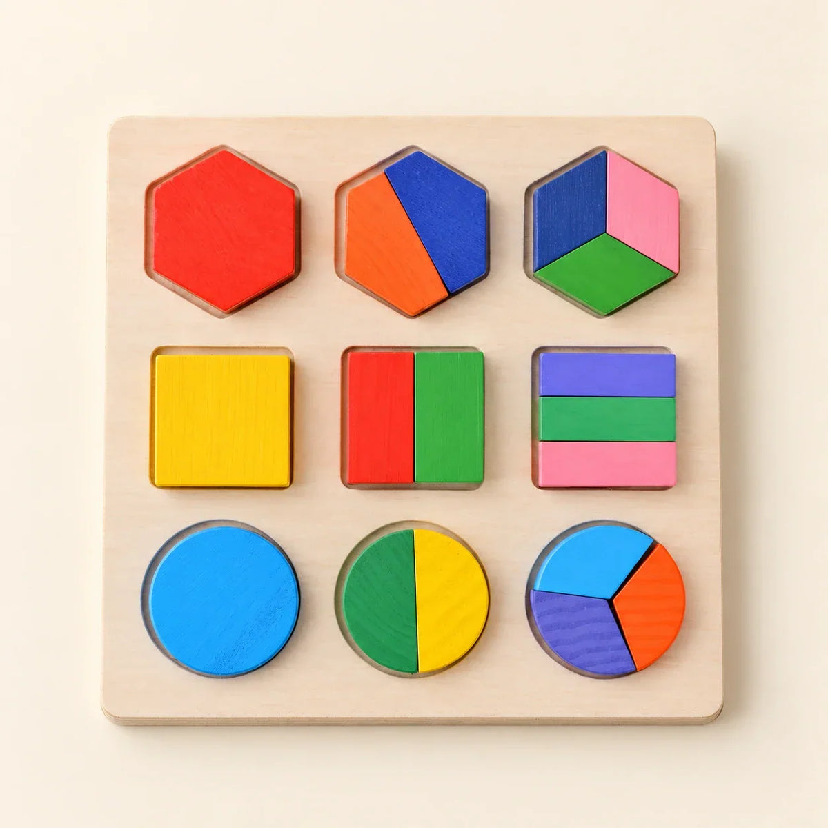 TibaToes™ Montessori Wooden Shape Puzzle