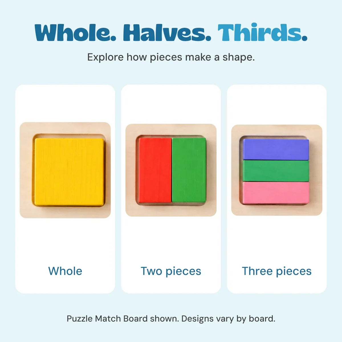TibaToes™ Montessori Wooden Shape Puzzle