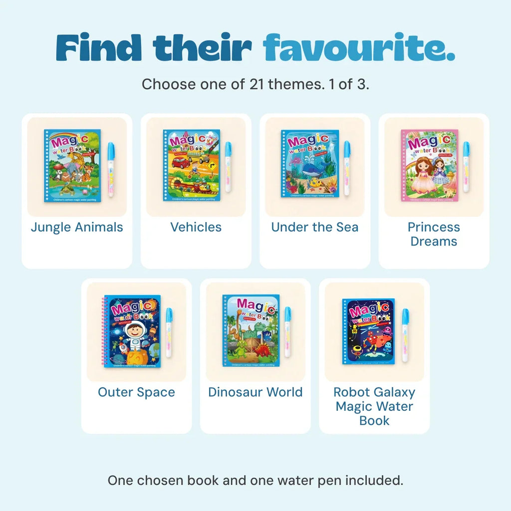 TibaToes™ Mess-Free Reusable Water Coloring Books