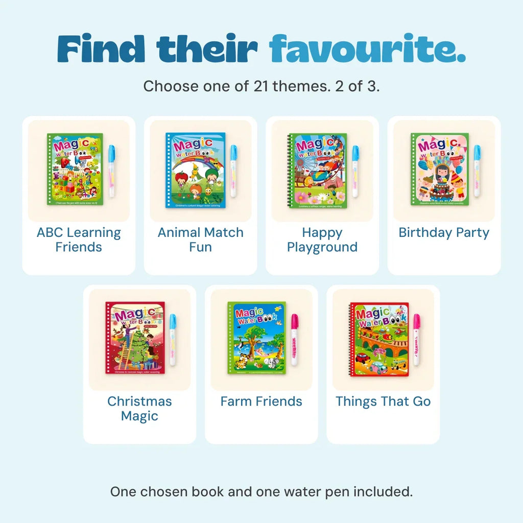 TibaToes™ Mess-Free Reusable Water Coloring Books