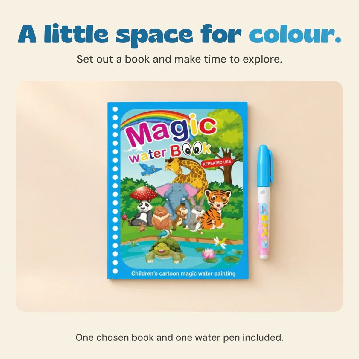 TibaToes™ Mess-Free Reusable Water Coloring Books