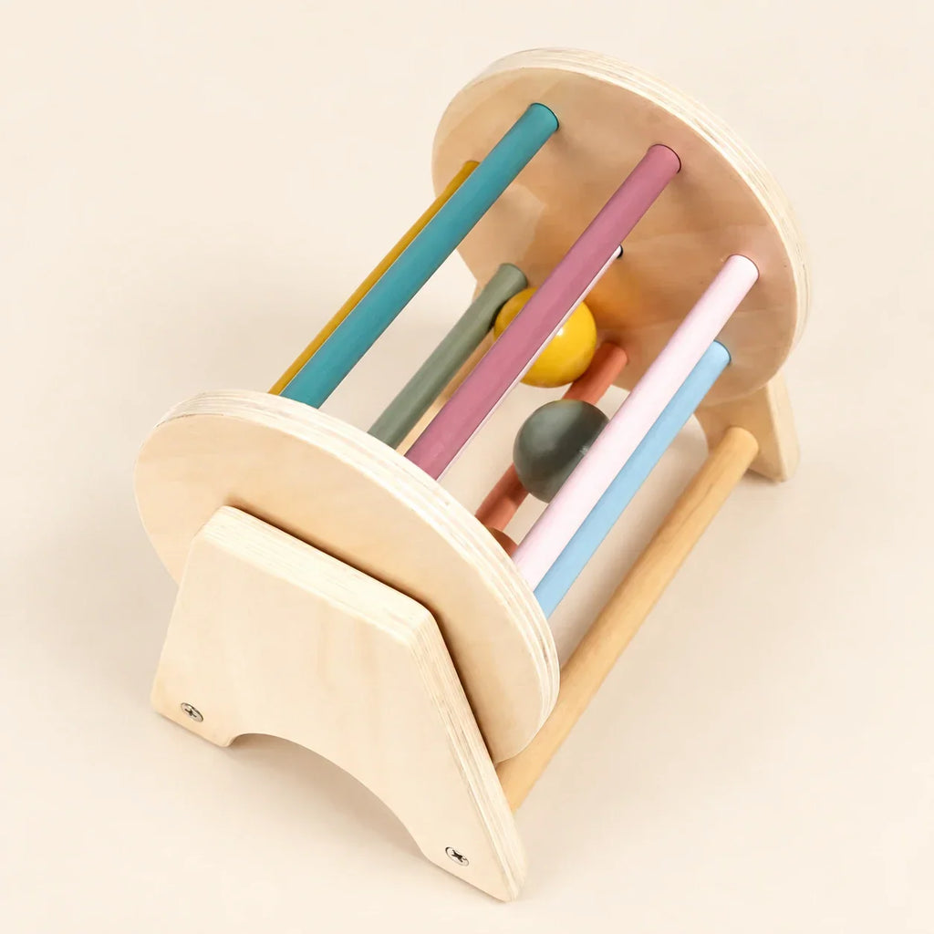 TibaToes™ Montessori Wooden Spinning Drum