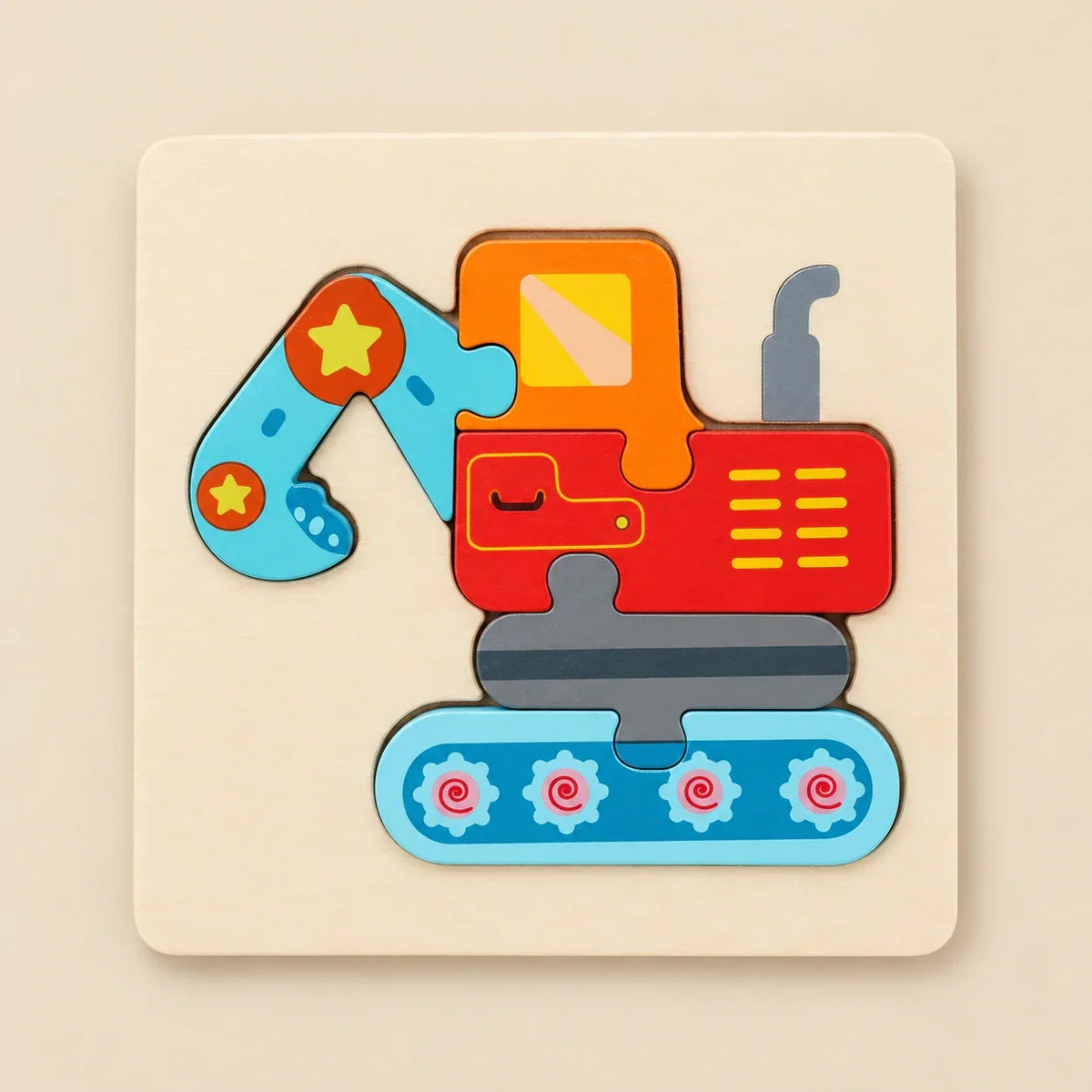 TibaToes™ Shape & Learn Wooden Puzzle