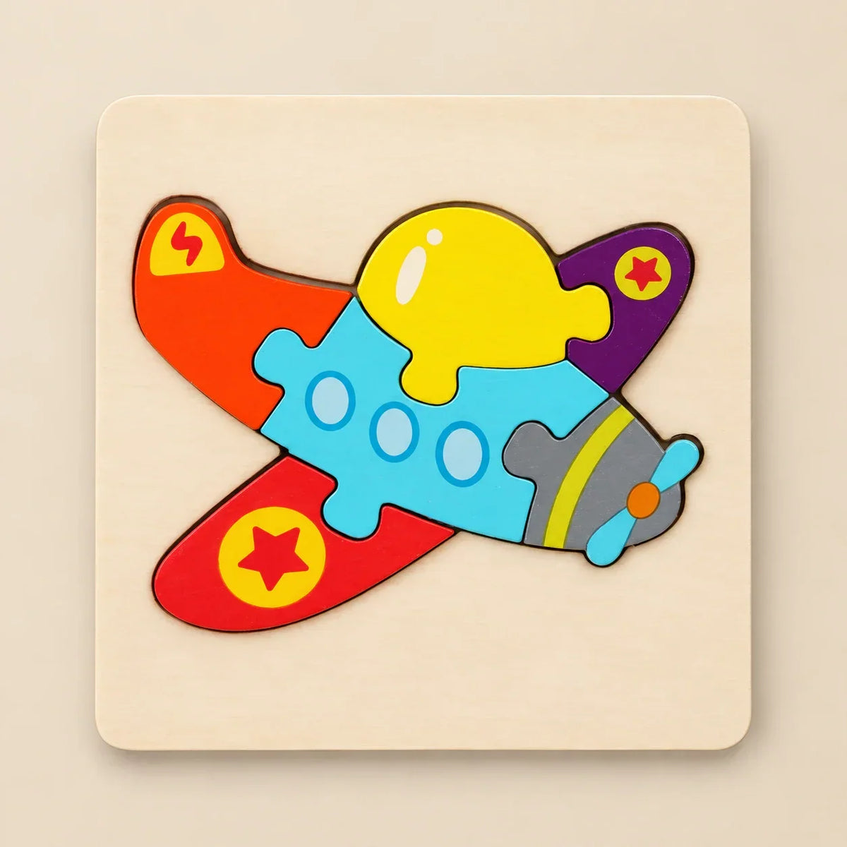 TibaToes™ Shape & Learn Wooden Puzzle