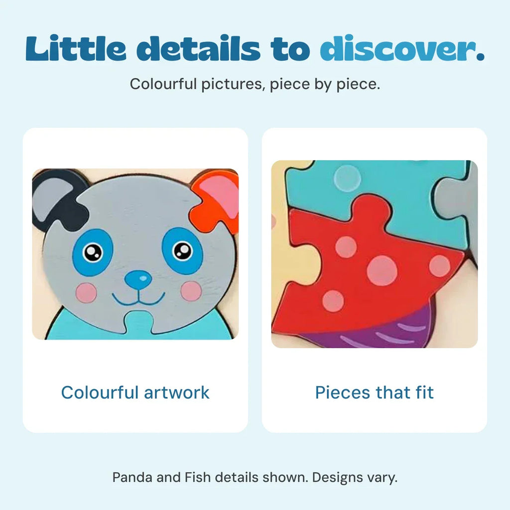TibaToes™ Shape & Learn Wooden Puzzle