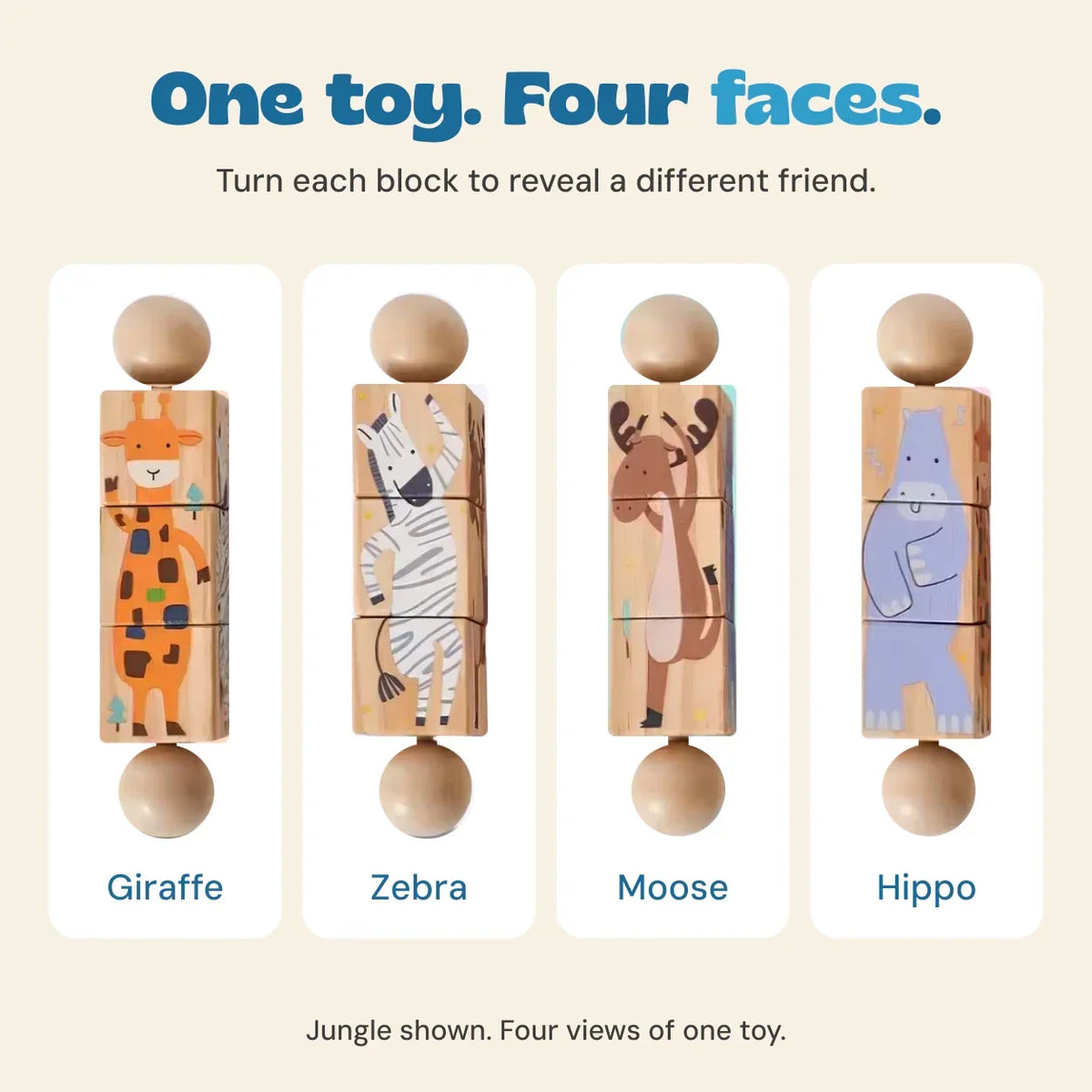 TibaToes™ Spin & Match Animal Friends