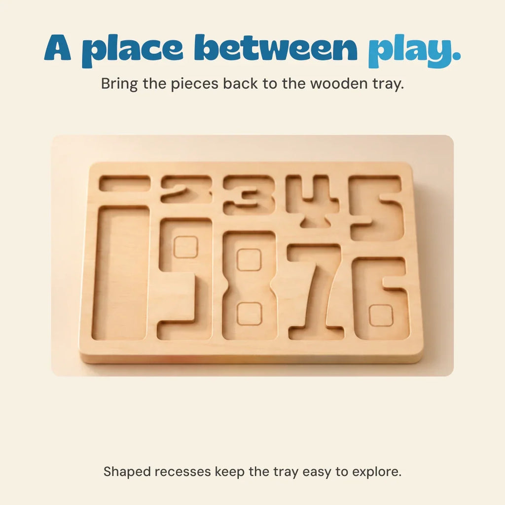 TibaToes™ StackNum Wooden Number Blocks