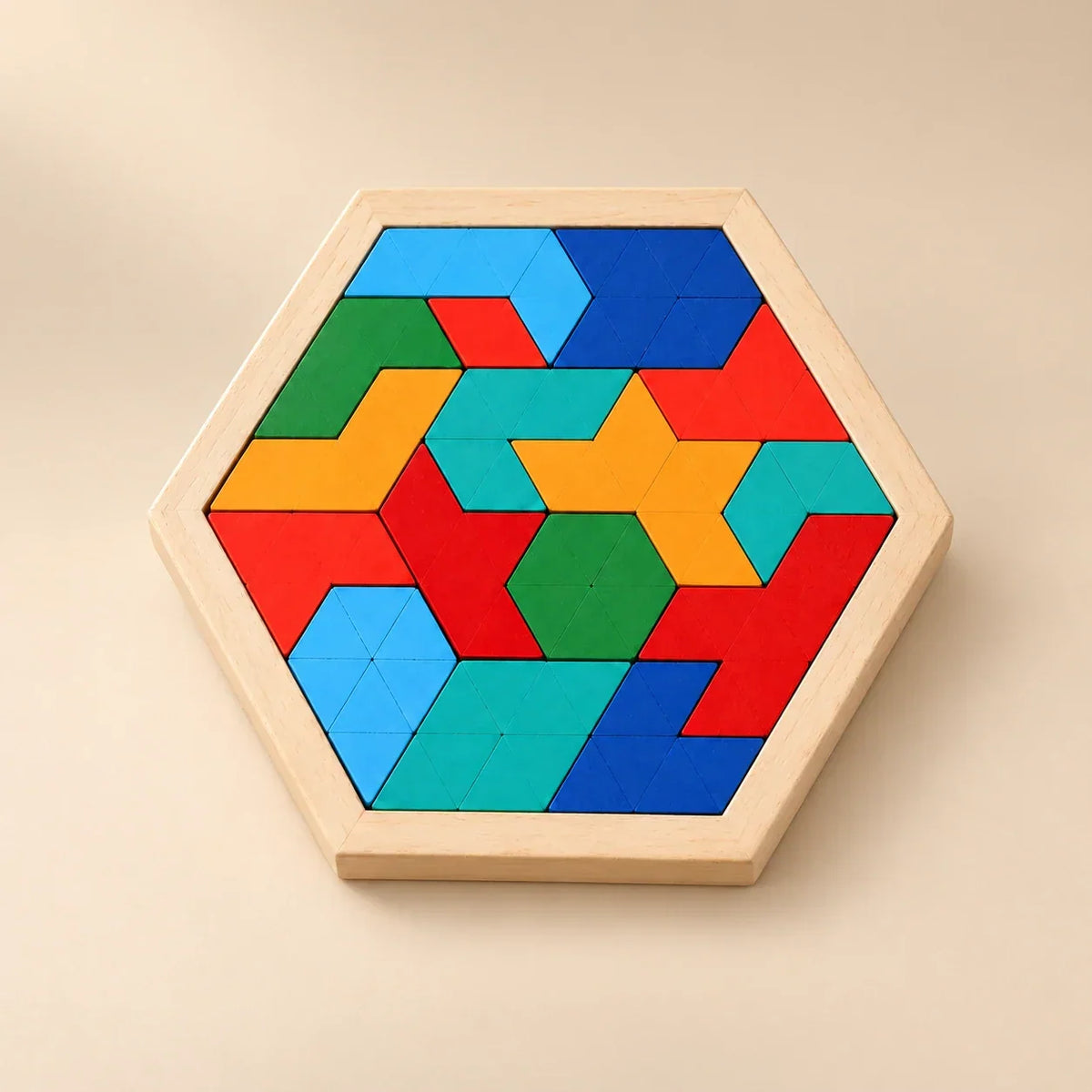 TibaToes™ Wooden Tangram Puzzle Board